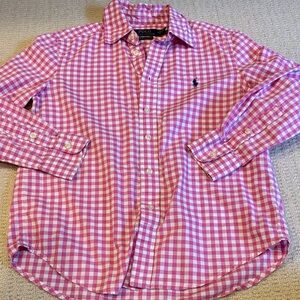 Ralph Lauren Pink and White Checkered Shirt